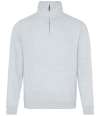 JH046 Zip Neck Sweatshirt Heather Grey colour image